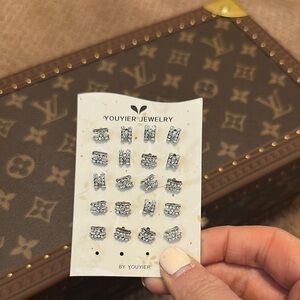 Diamond “H” earring bundle